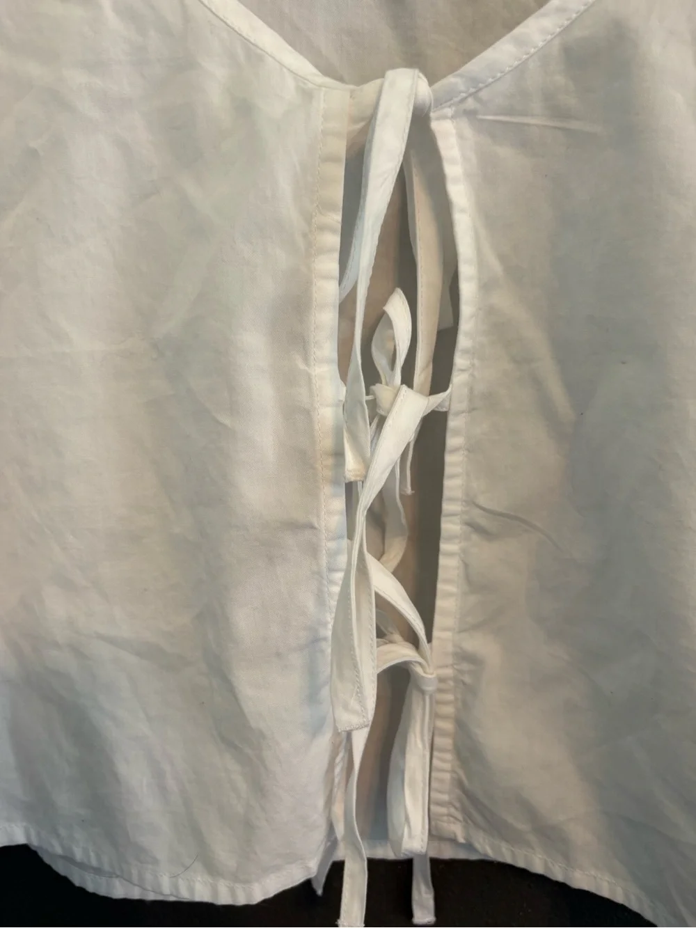 Abound Tie Front Cotton Poplin Crop Top White Large NWT - Picture 7 of 9